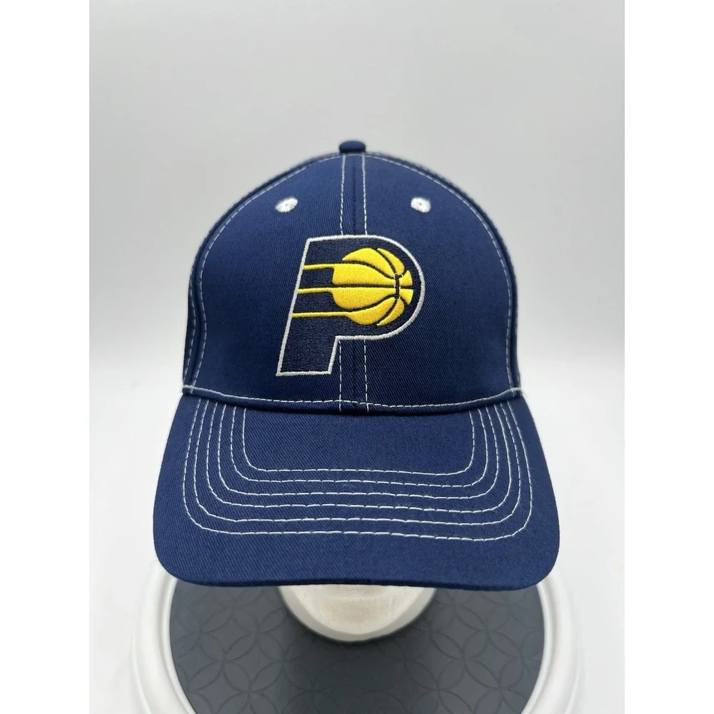 Indiana Pacers Snapback Hat Blue Yellow Contrast‎ Stitch Adjustable NBA Cap